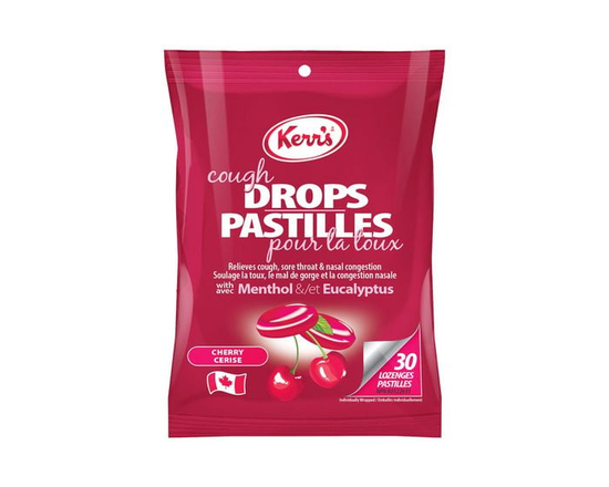 Kerr's Cherry Cough Drops with Menthol & Eucalyptus