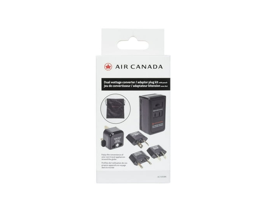 Air Canada Dual Wattage Converter / Adapter Kit Type-A - One Size