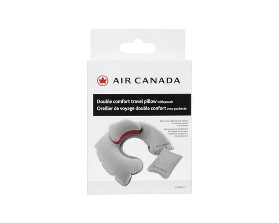 Air Canada Double Comfort Travel Pillow with Pouch