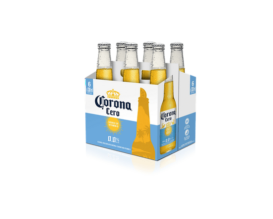 Corona Cero Source de bière sans alcool de vitamine D, bouteilles de 330 ml, 6 pièces - 330 mL