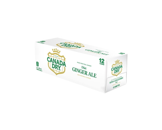 Soda gingembre diète Canada DryMD - Emballage de 12 canettes de 355 mL - 355 ml