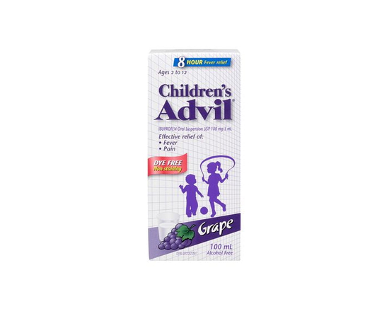 Children’s Advil Dye Free Suspension 100ML