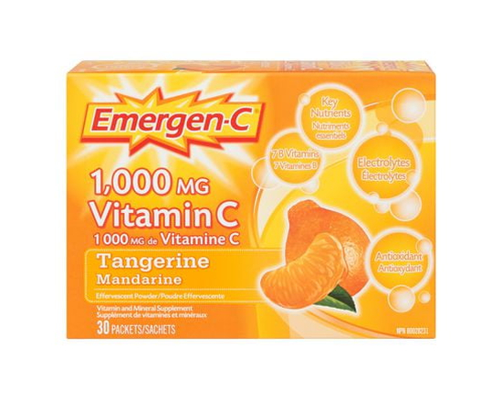 Emergen-C® Tangerine 1000mg Vitamin C / Electrolytes / B Vitamins Mineral Supplement
