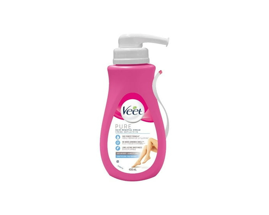Veet® Pure™ Crème Dépilatoire pour Peau Sensible, Aloe, Jambes et Corps, 400 ml - 400 mL