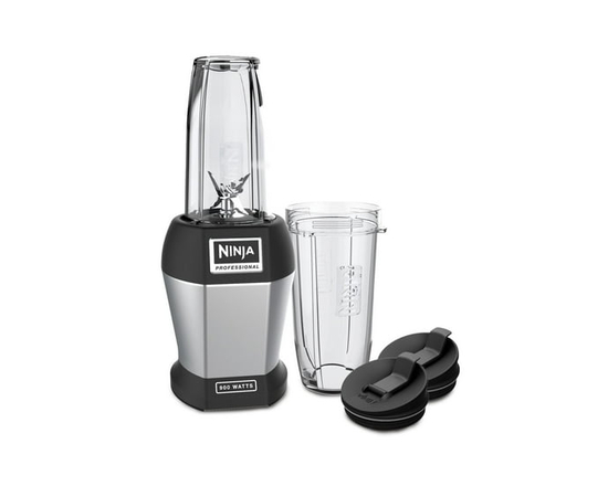 Ninja BL450C, Mélangeur à portion individuelle Nutri Ninja Pro, Noir/Argent, 900W