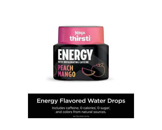 Ninja Thirsti ENERGY Peach Mango Flavoured Water Drops , WCFPM6C