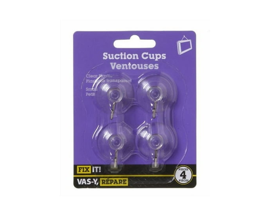 Small Suction Cup Hook 4 Pieces - S