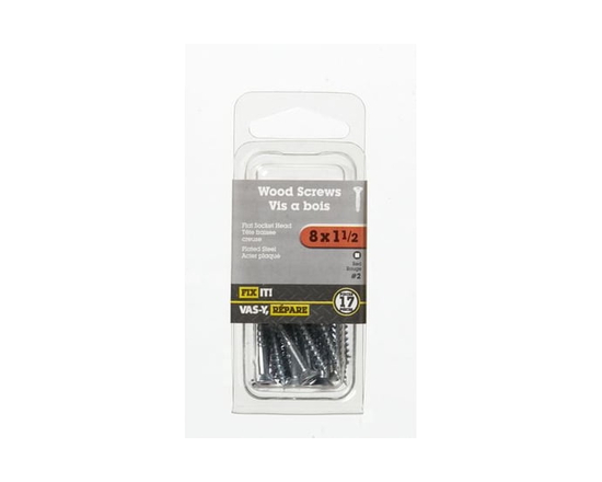8x1-1/2" Flat Head Wood Screw 17 Pieces - 8x1-1/2"