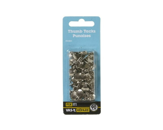 Nickel Thumb Tacks 90 Pieces