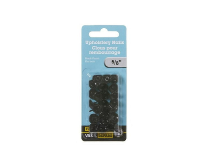 5/8" Black Upholstery Accessories 24 Pieces - 5/8"