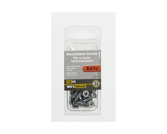 8x3/4" Flat Head Wood Screw 26 Pieces - 8x3/4"