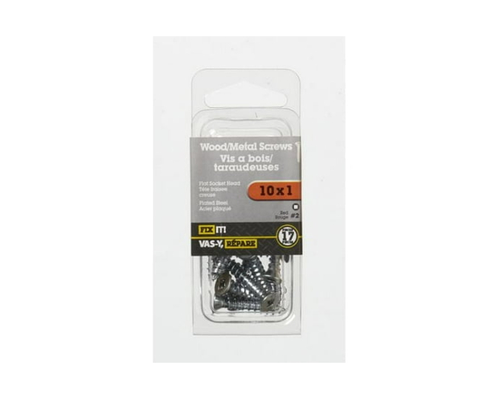 10x1" Flat Head Wood Screw 17 Pieces - 1"