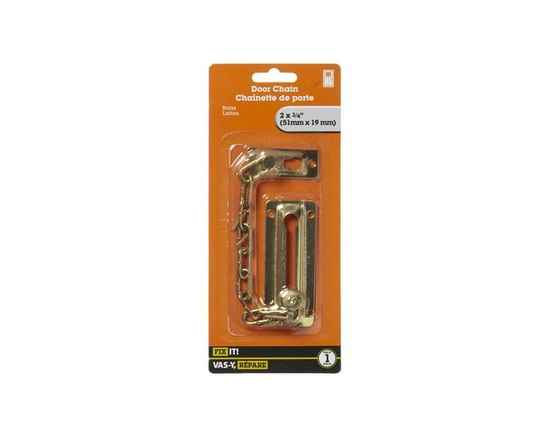 2"x3/4" Brass Door Chain 1 Piece - 2"x3/4"