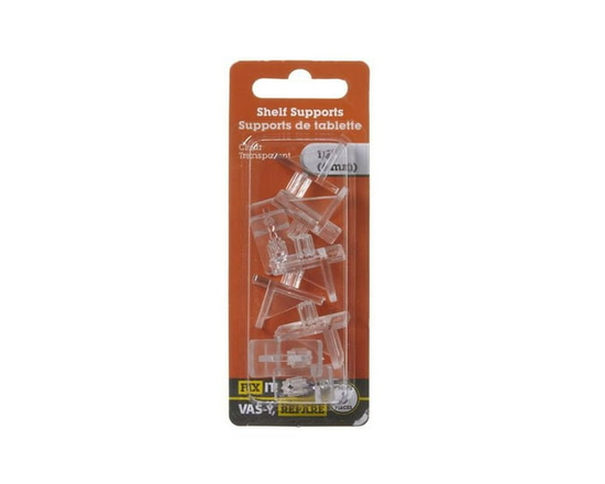1/4" Clear Shelf Rest Clear 8 Pieces - 1/4 INCH