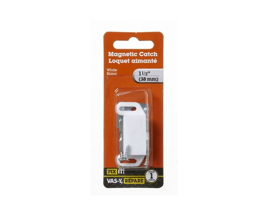 1-1/2" White Magnetic Catch 1 Piece - 1-1/2"