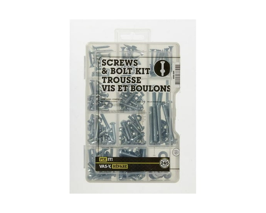 Screw And Bolt Kit 245 Pieces