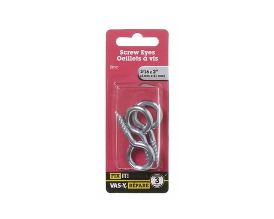 2" Screw Eye 3 Pieces - 2"