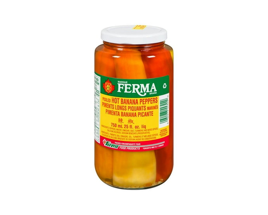 Ferma Pickled Hot Banana Peppers - 750 mL