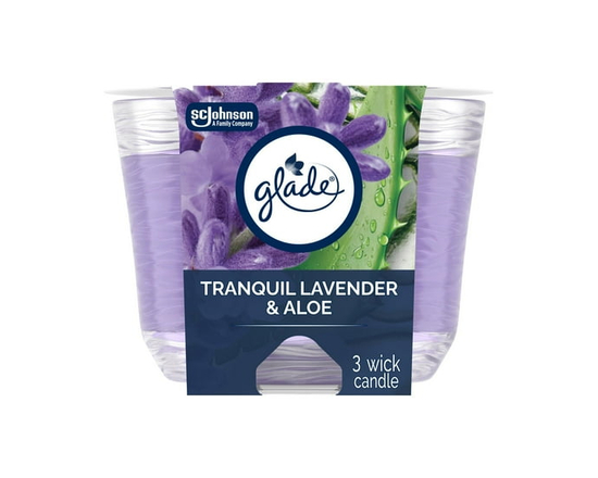 Glade® Scented 3-Wick Candle Air Freshener, Tranquil Lavender and Aloe - Other