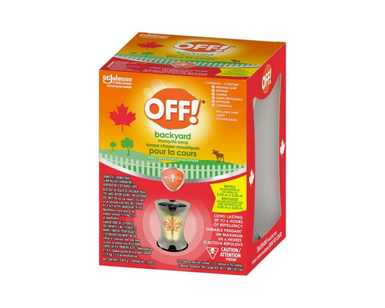 OFF! Backyard Insect and Mosquito Repellent Lamp, Ideal for Camping and Outdoors, Up to 6&nbsp;Hours of Protection, Canadian Print, 1 Lamp and 1 Diffu
