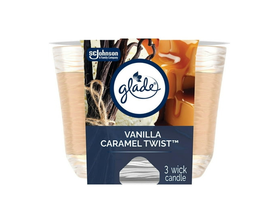 Glade® Scented 3-Wick Candle Air Freshener, Vanilla Caramel Twist - Other