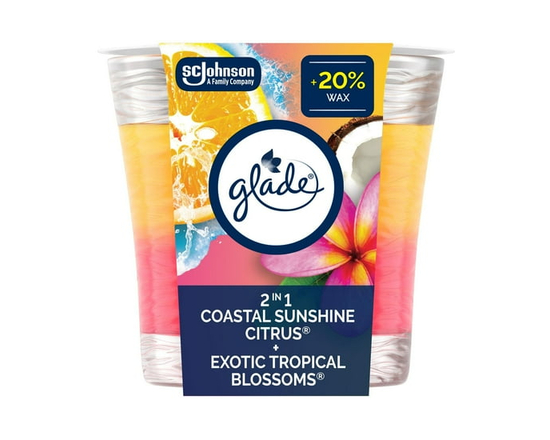 Glade® Scented Candle Air Freshener, Coastal Sunshine Citrus and Exotic Tropical Blossoms - Other