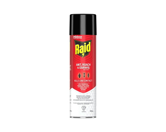 Insecticide Raid contre les fourmis, les coquerelles, et les perce-oreilles, pour utilisation à l’intérieur et à l’extérieur, 350 g - 350 g