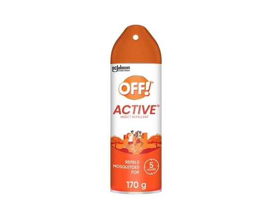 OFF! Active Insect Repellent, Sweat Resistant Bug Spray for up to 5 Hours of Protection - 170g