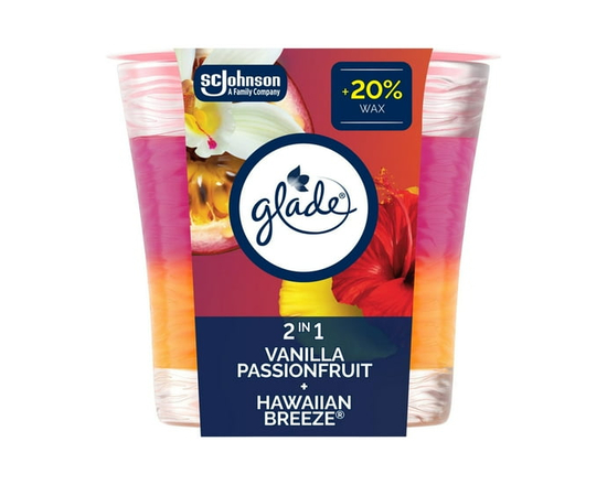 Glade® Scented Candle Air Freshener, Vanilla Passionfruit & Hawaiian Breeze - Other