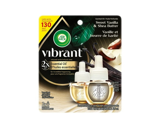 AIR WICK® HUILE PARFUMÉE - Recharge - Vibrant™ Vanille douce et beurre de karité - 50ml