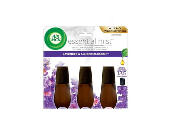 Air Wick Essential Mist Fragrance Oil Diffuser Refill, Lavender, Air Freshener - 2.01 Fl Oz (Pack of 1)