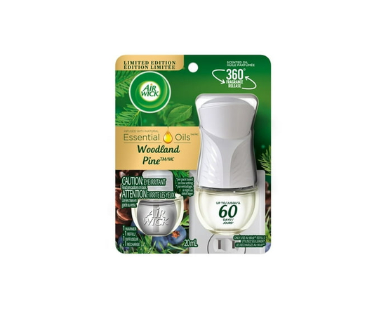 Air Wick Scented Oil Kit (1 Warmer + 1 Refill),Woodland Mystique, Air Freshener