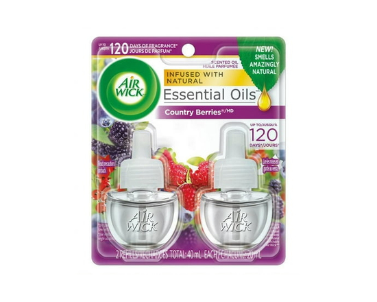 Air Wick Plug-in Air Freshener, Scented Oil Refills, Country Berries, 2 Refills - 2