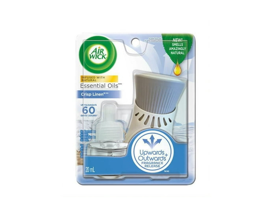Air Wick Plug-in Air Freshener, Scented Oil Kit, Crisp Linen Kit, 1 Plug-in + 1 Refill - 1