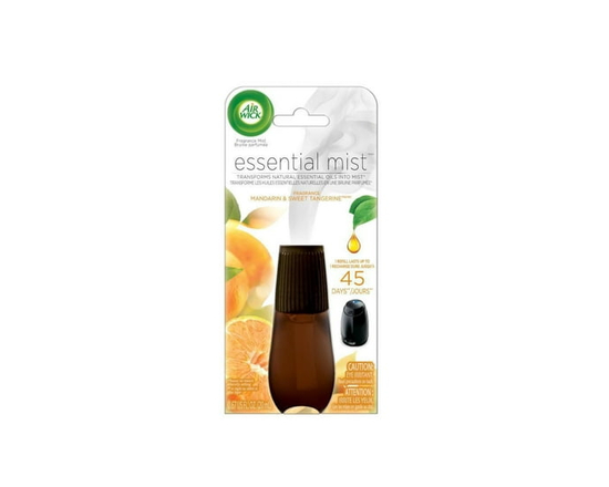 Air Wick Essential Mist Fragrance Oil Diffuser Refill, Mandarin & Sweet Tangerine, Air Freshener, 1 Count