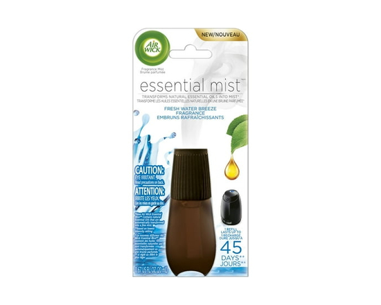 Air Wick Essential Mist Fragrance Oil Diffuser Refill, Fresh Water Breeze, 1 Count, Air Freshener
