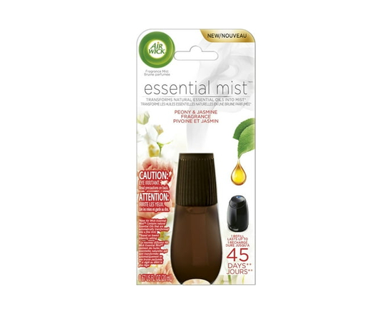 Air Wick Essential Mist Fragrance Oil Diffuser Refill, Peony & Jasmine, 1 Count, Air Freshener