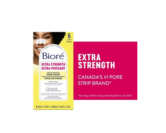 Bandes de nettoyage en profondeur pour les pores Ultra de Bioré, 6ct (Fabriqué au Japon) - 6