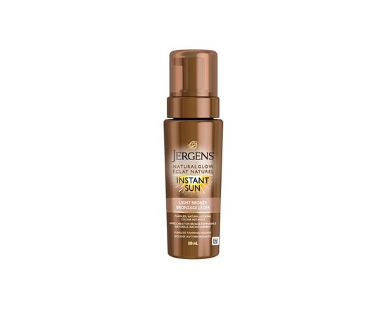 Jergens Natural Glow Instant Sun Sunless Tanning Mousse - Deep Bronze, 180mL - 180ml