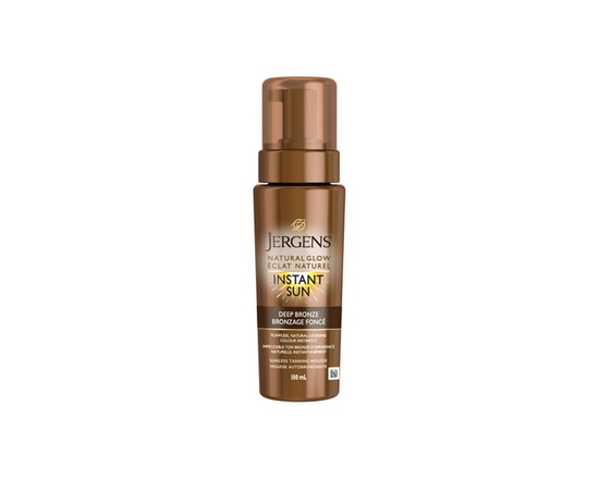 Jergens Natural Glow Instant Sun Sunless Tanning Mousse - Deep Bronze, 180mL - 180ml