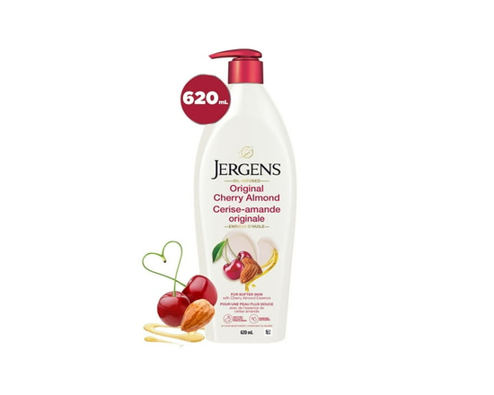 Jergens Original Cherry Almond Moisturizer & Body Lotion for Dry Skin - 620mL