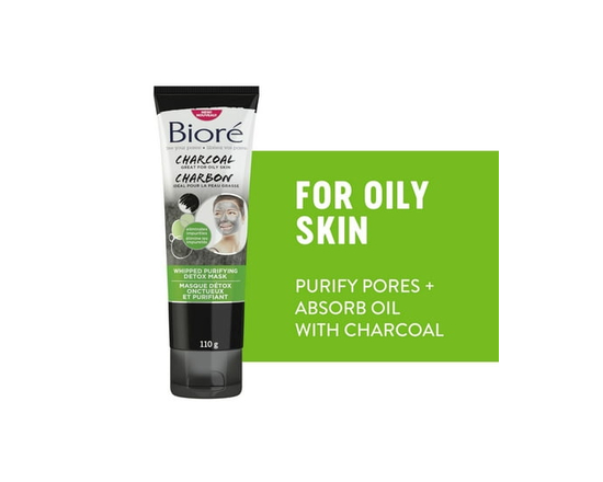 Bioré Charcoal Whipped Purifying Detox Mask, 110g - 110