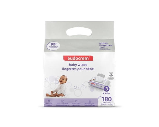 Sudocrem® Pure Water Baby Wipes - 180 Count Sensitive Skin