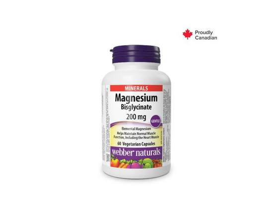 Webber Naturals®, Bisglycinate de magnésium, 200 Mg