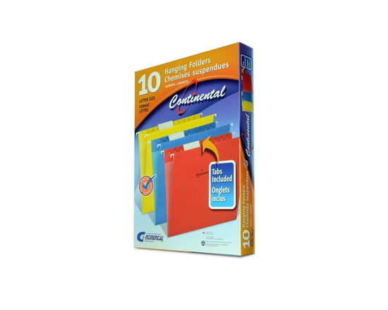 Assorted Color Letter Size Hanging Folders
