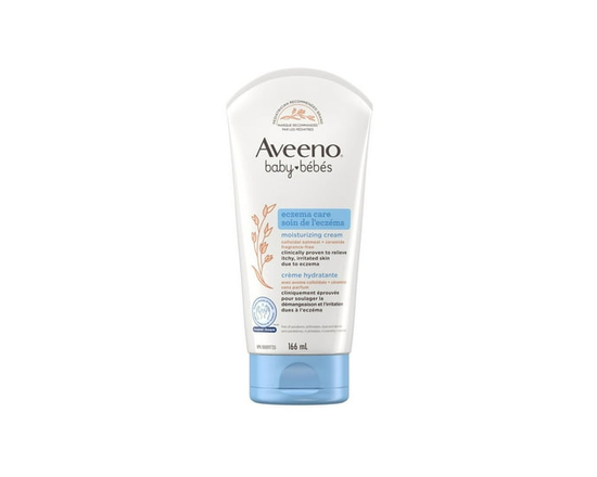 Aveeno Baby Eczema Care Moisturizing Cream with Colloidal Oatmeal, Dry Skin Lotion, Unscented and Paraben Free Moisturizer