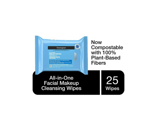 Neutrogena All-in-One Makeup Removing Cleansing Wipes, Eye Makeup Remover - One Size