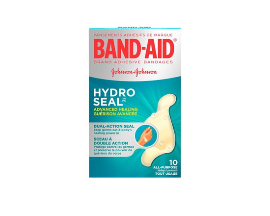 Band-Aid Hydrocolloid All-Purpose Bandages, Waterproof Adhesive Blister Cushions, Hydro Seal Bandages for Blisters and Wound Care, 10 Count - 10 Count