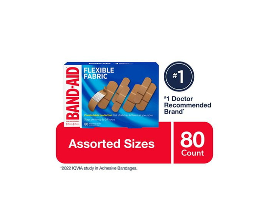 Band-Aid Flexible Fabric Adhesive Bandages, Family - One Size