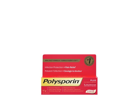 Polysporin Plus Pain Relief Antibiotic Cream, Heal-Fast Formula, 15 g - 15g